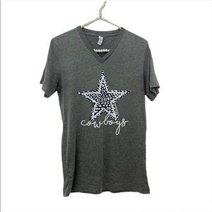 Bella Canvas Dallas Cowboys Star Short Sleeve Gray Tee Women’s Size Small